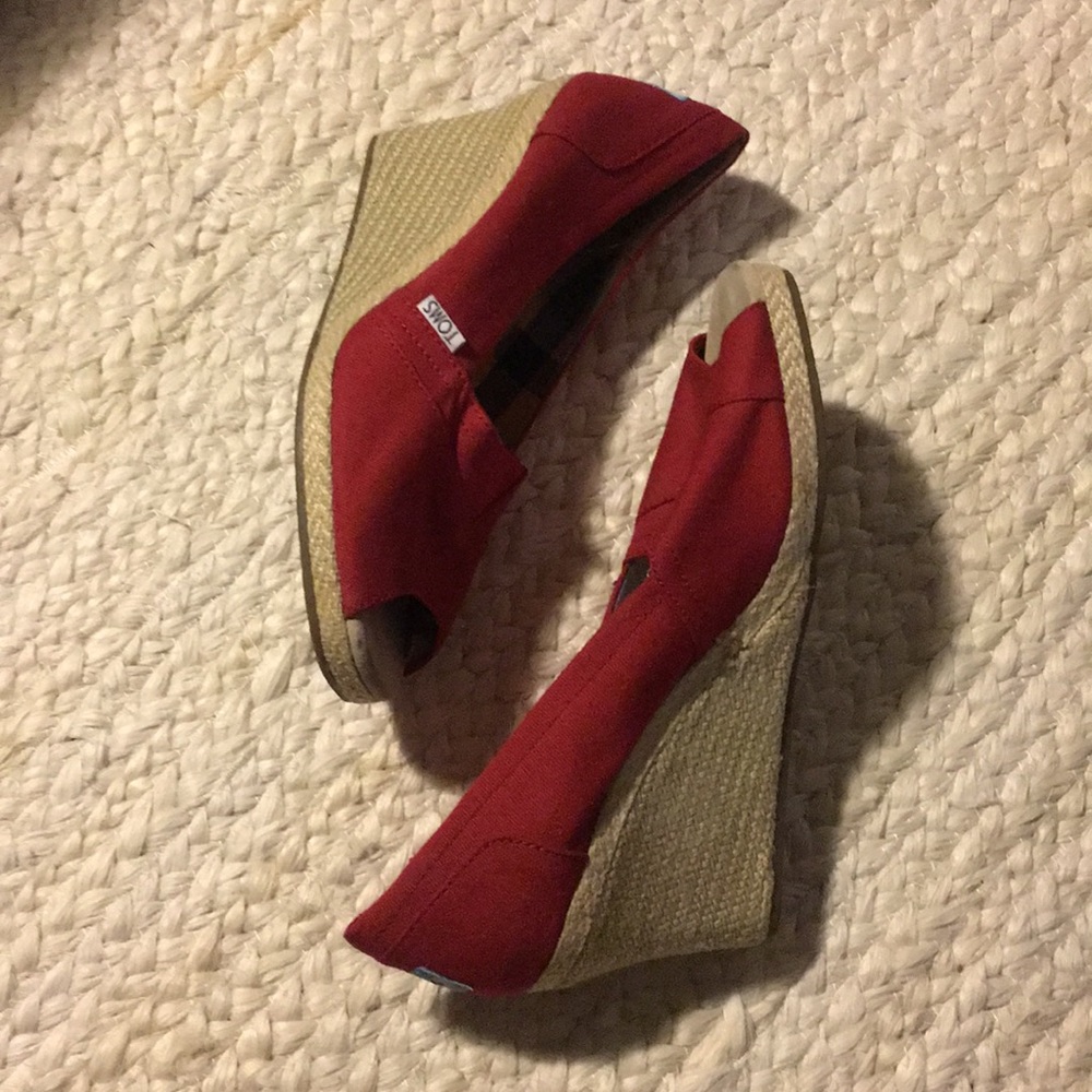 Toms Red Wegdes